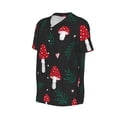 thumbnail image 2 of Balery Amanita Mushroom Baseball Jersey for Men Casual Button Down Shirts Short Sleeve Active Team Sports Uniform-3X-Large, 2 of 9