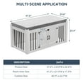 thumbnail image 3 of Faceket 47.2" Dog Crate Furniture, 2-Door Lockable Wooden Kennel with Cushion, White End of Bed Bench Ottoman for Medium Dogs, 3 of 9