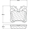 thumbnail image 2 of Centric 105.1283 Posi-Quiet Ceramic Brake Pad with Shims, 2 of 4