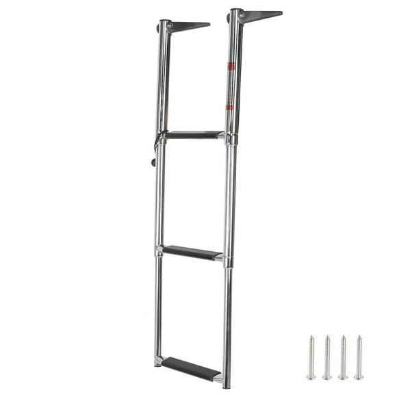 Boat Steps,3‑Step Deck Ladder Telescoping Swim Platform Ladder Boat Ladder Step Extended Durability