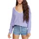 thumbnail image 2 of Free People suéter texturizado para mujer, morado, extra pequeño Free People Pull-over, 2 of 2