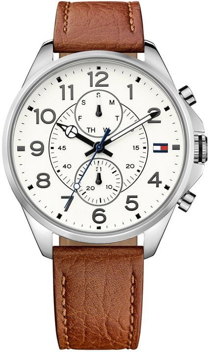 Tommy Hilfiger Brown Leather Mens Watch 1791274 -