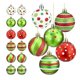 thumbnail image 5 of 12 bolas navideñas de 2,4 pulgadas para colgar en el árbol de Navidad, bolas brillantes con forma de remolino, bastones de caramelo, adornos navideños para fiestas, decoración del hogar, 5 of 5
