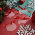 thumbnail image 4 of 1 Set 30 Pieces Acrylic Christmas Ornaments 2 Styles DIY Blank Christmas Tree Decoration Pendants Clear Acrylic Painting Hanging Supplies with Ribbon Cord for Christmas Party Holiday Decoration, 4 of 5
