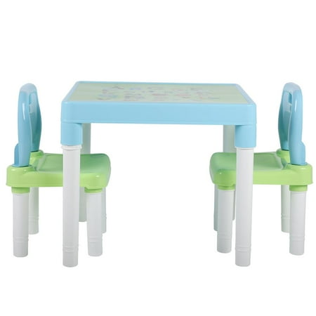 LAFGUR Childrens Kids Plastic Table and Chair Set Learning Studying Desk for Home Kindergarten,Childs Studying Table Set, Kids Learning Desk (Best Way To Learn Times Tables For Kids)
