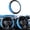 Blue-Black, variant on Bling Elastic Car Steering Wheel Cover, Crystal Rhinestones PU Leather Vehicle Steering Wheel Protector for Women, Soft Auto Interior Accessories, Universal for Sedan, RV, Truck, Red