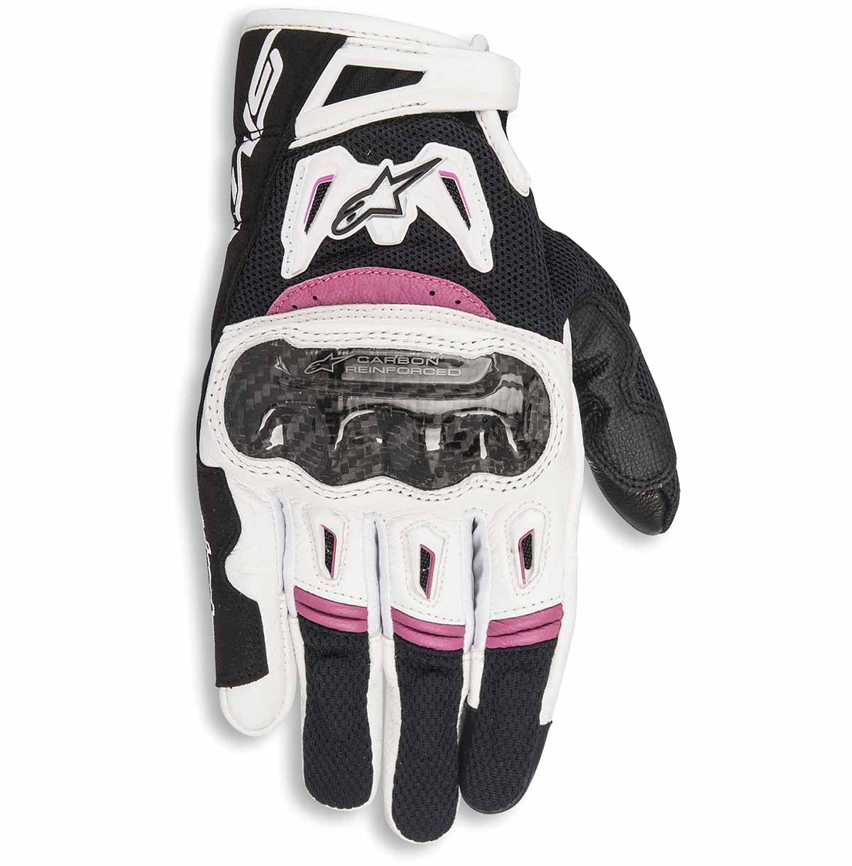 Alpinestars Stella SMX-2 Air Carbon V2 Leather Glove Black/White/Pink XS X-Small 