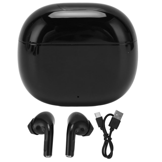 Auriculares inalámbricos Reducción de ruido Control táctil ergonómico Auriculares Bluetooth 5.0 Auriculares deportivos con estuche de carga Negro