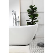 Elegant Kitchen and Bath 67 inch soaking bathtub in glossy white