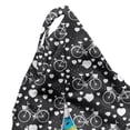 thumbnail image 5 of Hearts Lounger Chair Bag, Bicycles and Heart and Romantic Scene Valentine's Day Theme, High Capacity Storage with Handle Container, Lounger Size, Dark Grey and White, by Ambesonne, 5 of 5