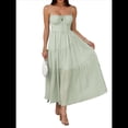 thumbnail image 2 of Vestido Informal de Verano para Mujer, Estilo Bohemio, con Tirantes Finos y Lazo, para Playa, 2025 Verde L, 2 of 7