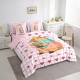 thumbnail image 3 of Castle Fairy Cartoon Capybara Twin Bedding Sets,Pink Love Heart Bedding Comforter Set, 3 of 8