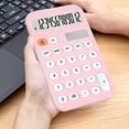 thumbnail image 7 of Byujiro 12-Digit Student Calculator Portable Cute Handheld Calculator with Clear LCD Display, Dual Power Solar & Battery Calculator for School, Office & Daily Use, 7 of 7