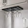 thumbnail image 1 of Kitchen Organizers and Storage Rack Wine Glass Holder Under Shelf Or Cabinet Punch-free Wine Glass Rack Plastic Stemware Rack Glassware Drying Storage Hanger For Kitchen,Bar And Rest, 1 of 8