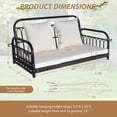 thumbnail image 4 of Costway Patio Swing Chair 2-Person Hanging Seat Outdoor Wicker Loveseat Cushioned Porch, 4 of 10