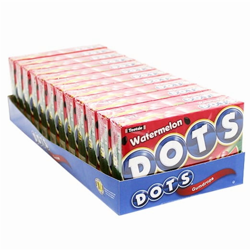 Tootsie Dots Limited Edition Watermelon Flavored Gummy Candy, 6.5 Ounce Theater Box - 12 Count Display Box