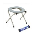 thumbnail image 3 of U.S. Outdoor Portable Folding Toilet with Stainless Steel Frame, 3 of 6