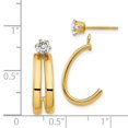 thumbnail image 3 of Finest Gold 14K Yellow Gold Polished with CZ Stud Earring Jackets, 3 of 3