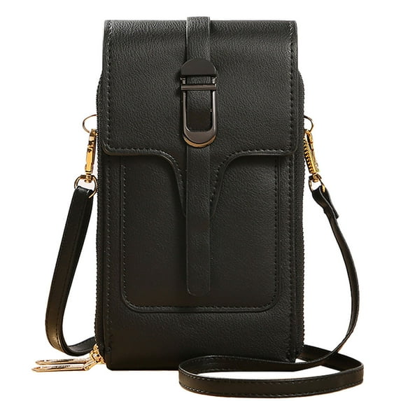 PU transparent touch-screen mobile phone bag new trend simple slung bag mobile phone handbag