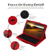 REAL-EAGLE Galaxy Tab A 10.1 Keyboard Case(SM-T580/T585, 2016 Version), Folio Cover Case Cover with Wireless Keyboard