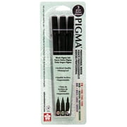 Sakura Pigma Professional Brush Pen Set, Black (Fine, Medium, Bold)