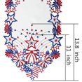 thumbnail image 4 of Simhomsen Camino De Mesa Patriótico Festivo Del 4 De Julio Para El Día De La Independencia Americana, Día De Los Caídos, Estrellas Bordadas, Mariposas Y Flores (14? 89 Pulgadas), 4 of 5