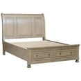 thumbnail image 2 of Classic Transitional California King Size Bed 1pc with Footboard Storage Gray Wire-Brushed Finish, 2 of 4