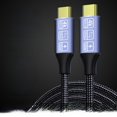 thumbnail image 1 of Pantalla de proyección de carga rápida de 100 W, 20 V, 5 A, línea de datos C a C, transmisión Lightning de 4 K a 60 Hz, 20 Gbps, pantalla dividida para computadora de 3 m, 1 of 4