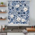thumbnail image 5 of Navy Blue White Peony Sheer Curtains 84 Inches Long, Vintage Floral Blossom Light Filering Curtains, Breathable Simi Curtain Privacy Drapes for Living Room Bedroom Lightweight Window Treatment, 5 of 9