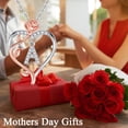 thumbnail image 4 of Iefil Gifts for Girlfriend - Girlfriend Birthday Gifts, Mothers Day Gifts | Sterling Silver Rose Heart Necklaces for Women, Initial G, 4 of 8