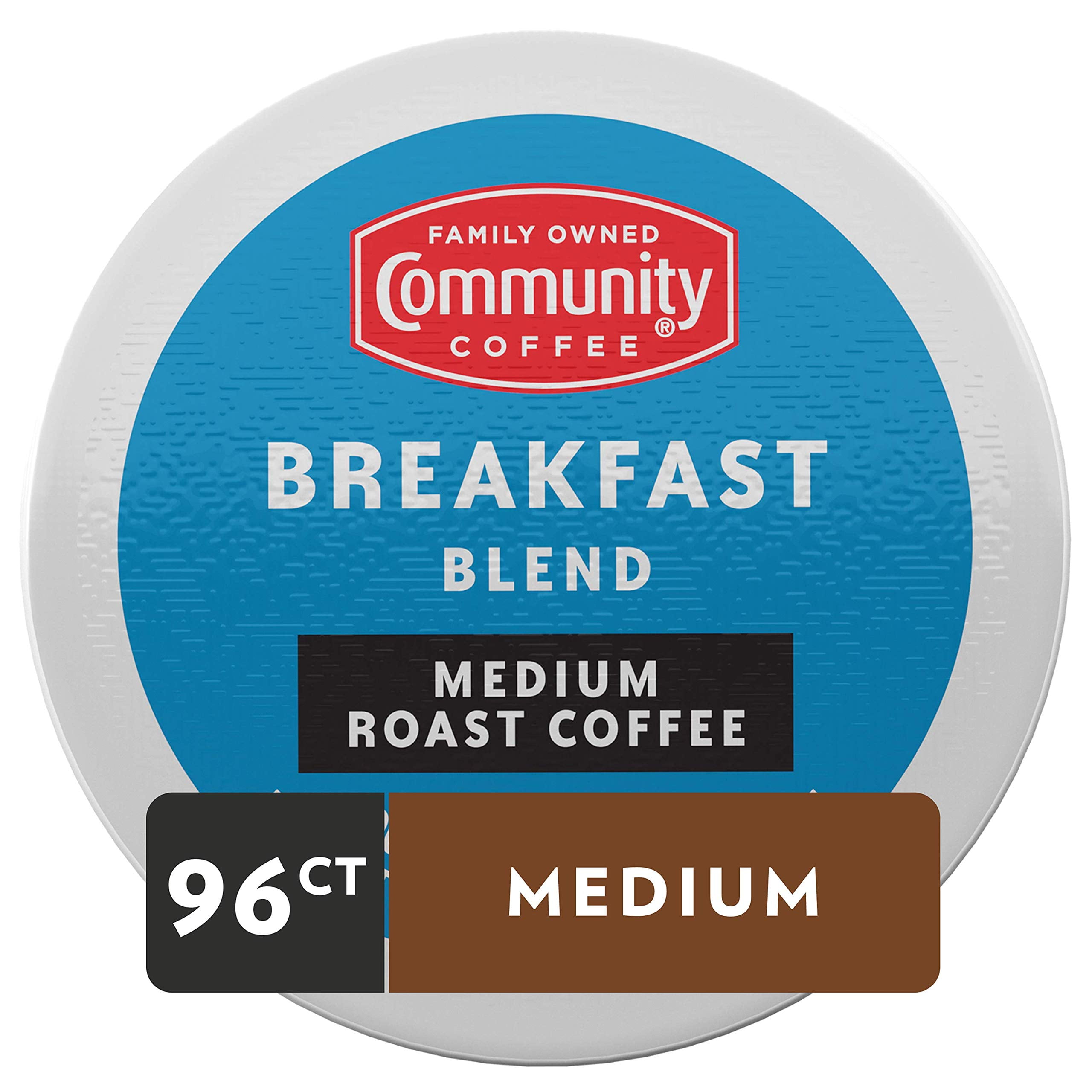 Community Coffee Breakfast Blend 96 Count Coffee Pods, Medium Roast, Compatible With Keurig 2.0 K-Cup Brewers, 24 Count (Pack Of 4)