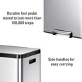 thumbnail image 4 of EKO EcoCasa II 36L+24L Dual Compartment Kitchen Recycle Trash Can, Stainless Steel Finish, 4 of 8