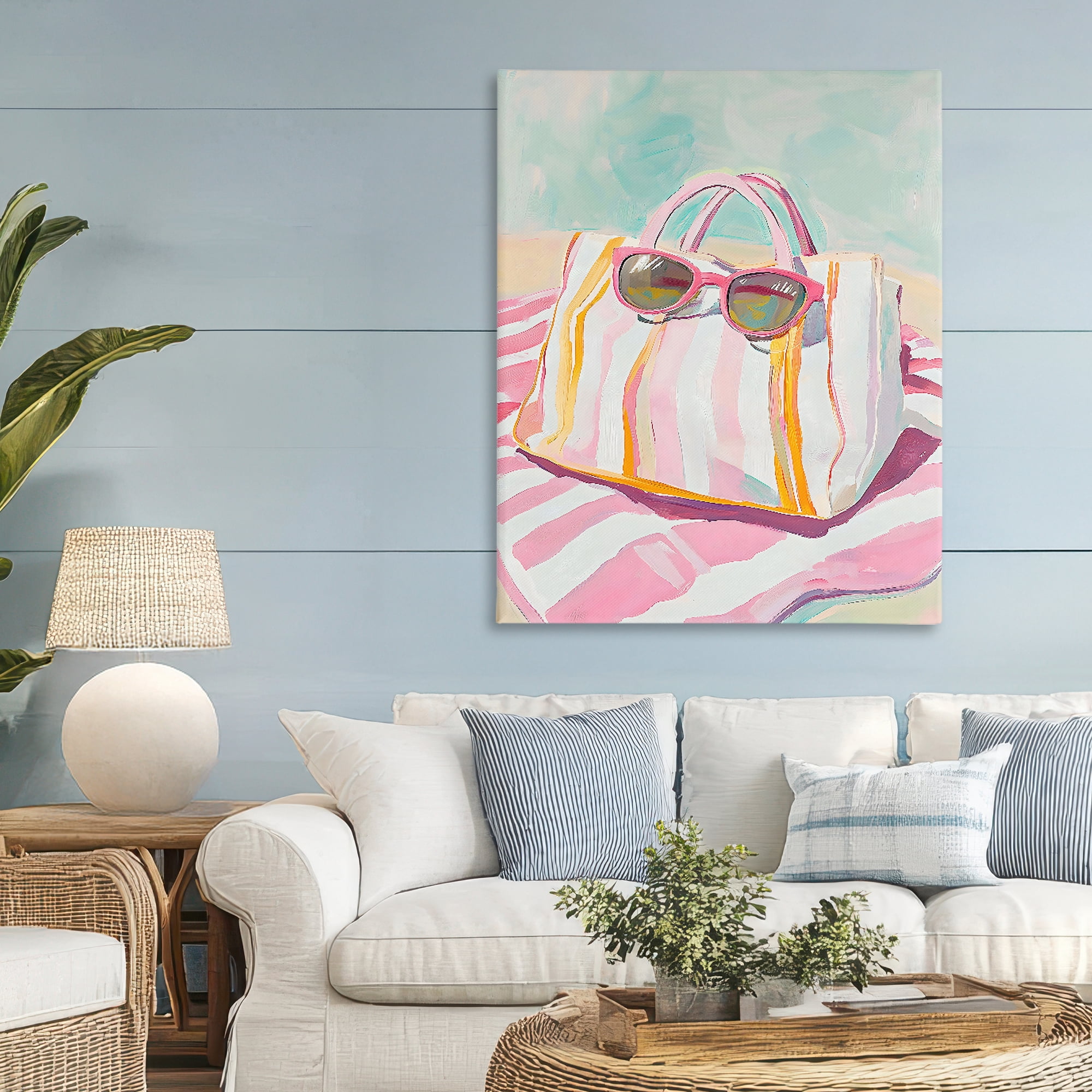 Stupell Industries Beach Bag & Sunglasses Canvas Wall Art, design by The Prints Vibe