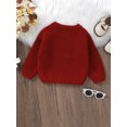 thumbnail image 4 of Bslissey Toddler Baby Girls Knitted Sweater Long Sleeve Letter Embroidery Warm Pullover Jumper Tops Infant Loose Knitwear for Casual Daily 6M 9M 12M 18M 24M 3T, 4 of 9
