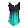 thumbnail image 5 of ZQUUVOU Women Summer Print With Chest Cushion And No Steel Support Backless Strap Bikini Swimsuit I-Black, 5 of 5