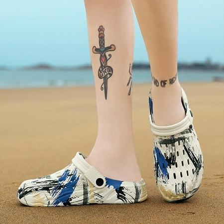 

Men′s Transparent Upper Slippers with Refreshing Release Convenient Two Wear Sandals Casual Clogs Beach Shoes