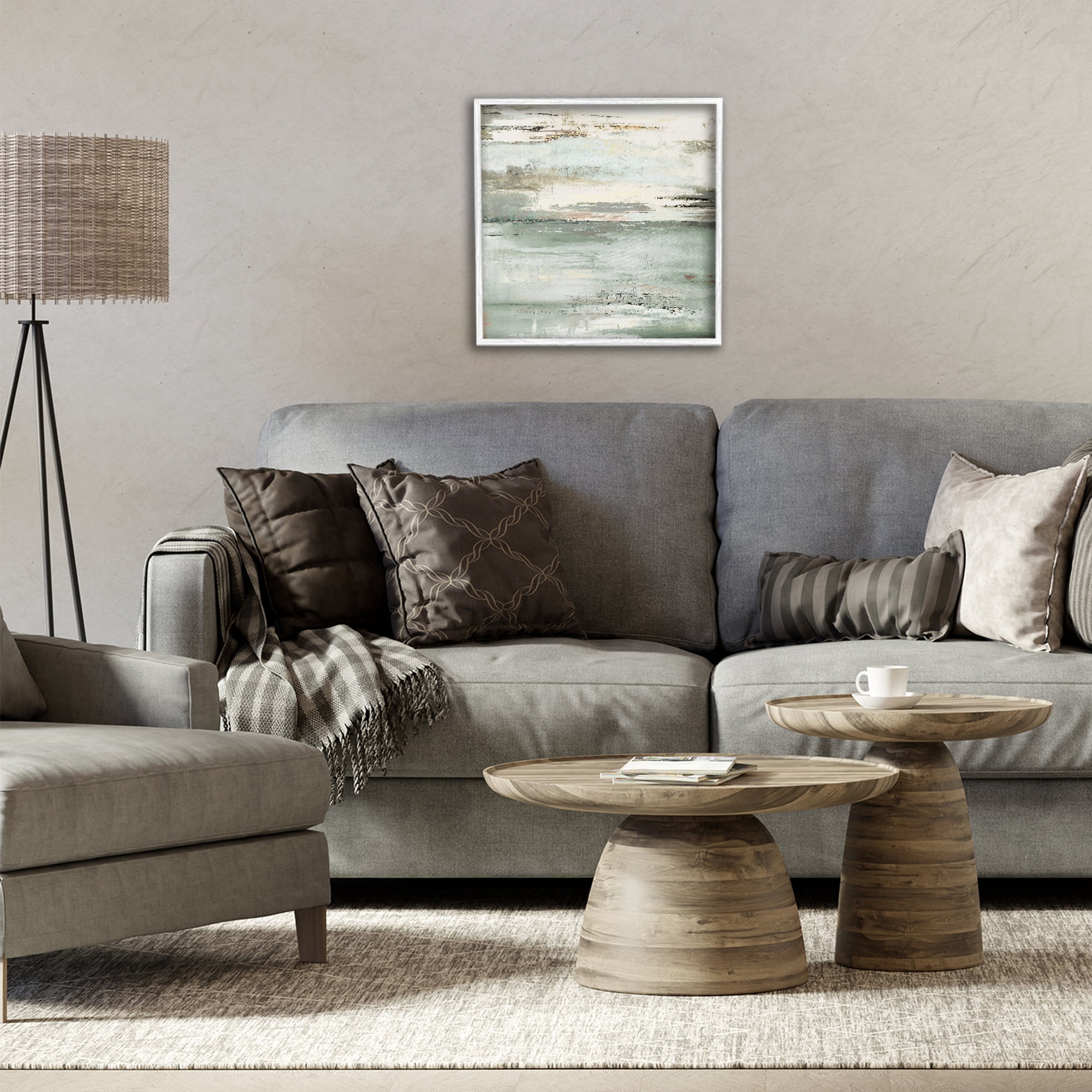 Stupell Industries The Seafoam Ones Abstract White Framed Giclee Art, design by Patricia Pinto