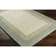 thumbnail image 4 of BoutiqueRugs Pualas Bordered Olive Wool Area Rug - Medium Gray, Olive, Peach - 8' Round, 4 of 12