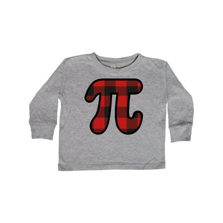 

Inktastic Pi Day Math Party Buffalo Plaid Gift Toddler Boy or Toddler Girl Long Sleeve T-Shirt