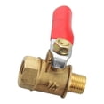 thumbnail image 3 of Brass Ball Valve with Rotary Handle Male Female Thread Hose Connector Switch Garden Farmhouse Water Flow Control Home Fitting 1/8 Inch, 3 of 9