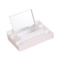 thumbnail image 1 of Organizador de maquillaje jinwen con Espejo Caja de almacenamiento de cosméticos grande 20 x 30 x 5 cm, 1 of 8