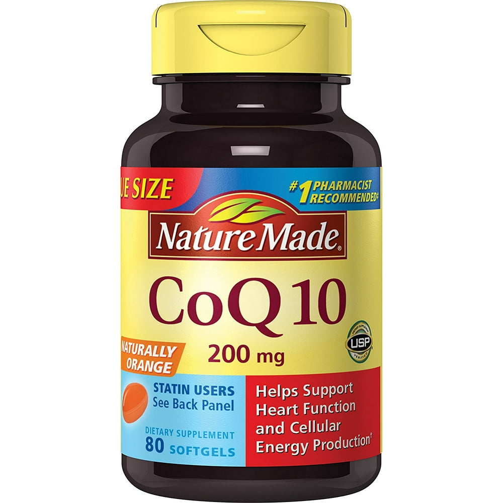 Coq10 200 Mg, Naturally Orange,Value Size, 80Count, Antioxidant that