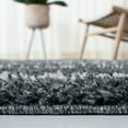 thumbnail image 5 of SAFAVIEH Venus Anuki Striped Shag Runner Rug, Dark Grey/Ivory, 2'2" x 10', 5 of 9