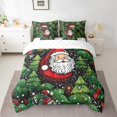 thumbnail image 2 of YST 7 Pieces Cartoon Santa Claus Bedding Set, Christmas Tree Theme, Polyester, Queen Size (7 Count), 2 of 4