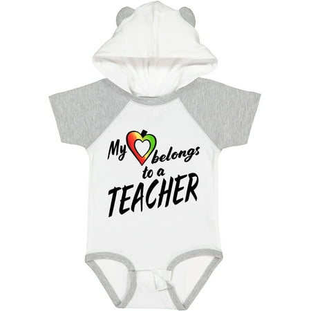 

Inktastic My Heart Belongs to a Teacher Gift Baby Boy or Baby Girl Bodysuit