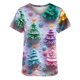 thumbnail image 5 of Puntoco Camiseta de enfermera informal con cuello en V y manga corta con bolsillo estampado para mujer, 5 of 5