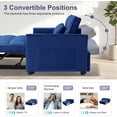 thumbnail image 4 of DEALTOPS Loveseat Sleeper Sofa Bed, Pull-Out Couch - Full Size Blue, 4 of 7