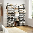 thumbnail image 4 of 9 Tiers Large Shoe Rack Storage Organizer for Closet 50-55 Pairs Shoe Tower Unit Shelf Stackable Shoe Rack with Metal Pipes Plastic Connectors Black(SSS3B9), 4 of 4