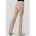 thumbnail image 5 of Pillowy Soft Fold Over High Waist Flare Pants - Latte, 5 of 10