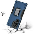 thumbnail image 4 of Designed for Samsung Galaxy A35 5G Hybrid Stand Magnetic Ring Holder Stand Kickstand Heavy Duty Rugged Drop Silicone Shockproof Phone Case Cover [Blue], 4 of 10